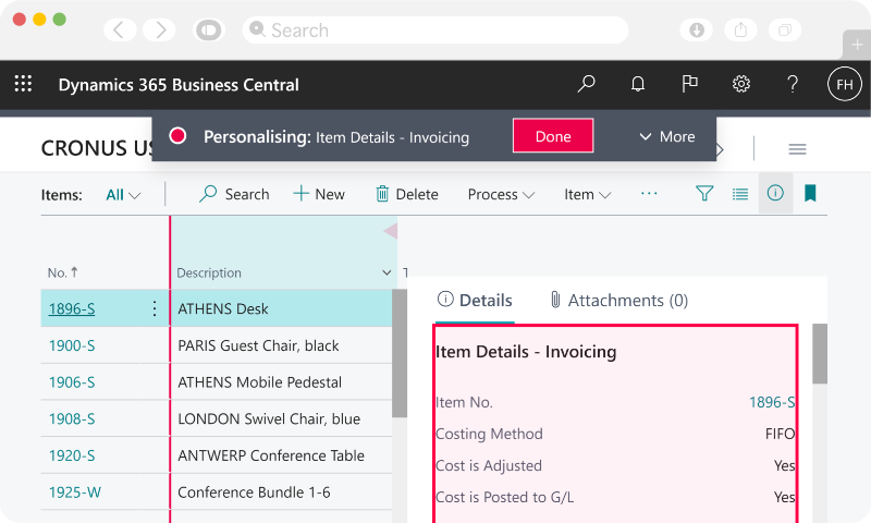 Personalise the Software Personalise the Software | Get Microsoft Dynamics Business Central a single cloud solution from Exigo Tech Australia