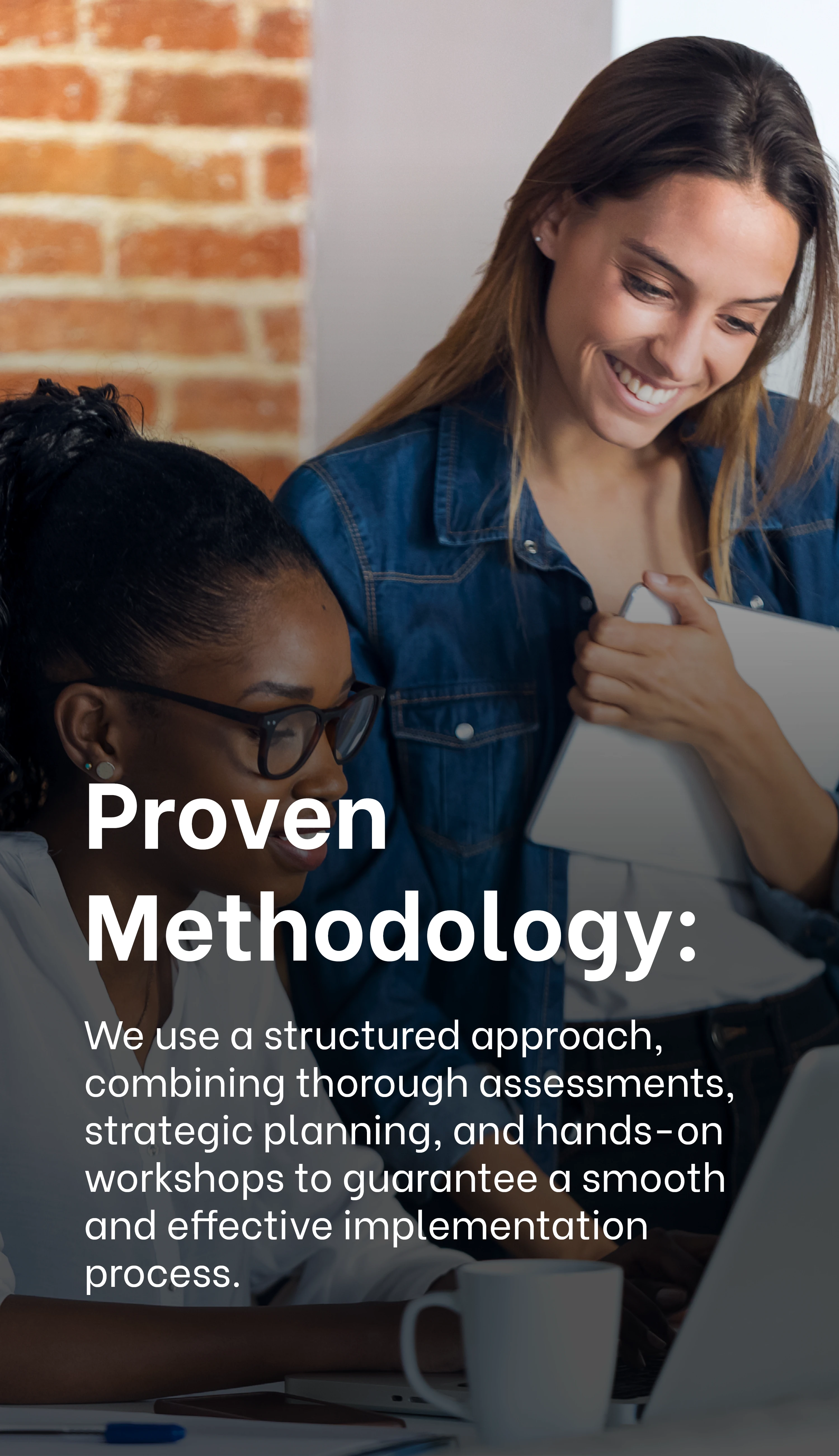 Proven Methodology: Professionals collaborating on a project, highlighting Exigo Tech's proven methodology for smooth implementation. Proven Methodology: Professionals collaborating on a project, highlighting Exigo Tech's proven methodology for smooth implementation.