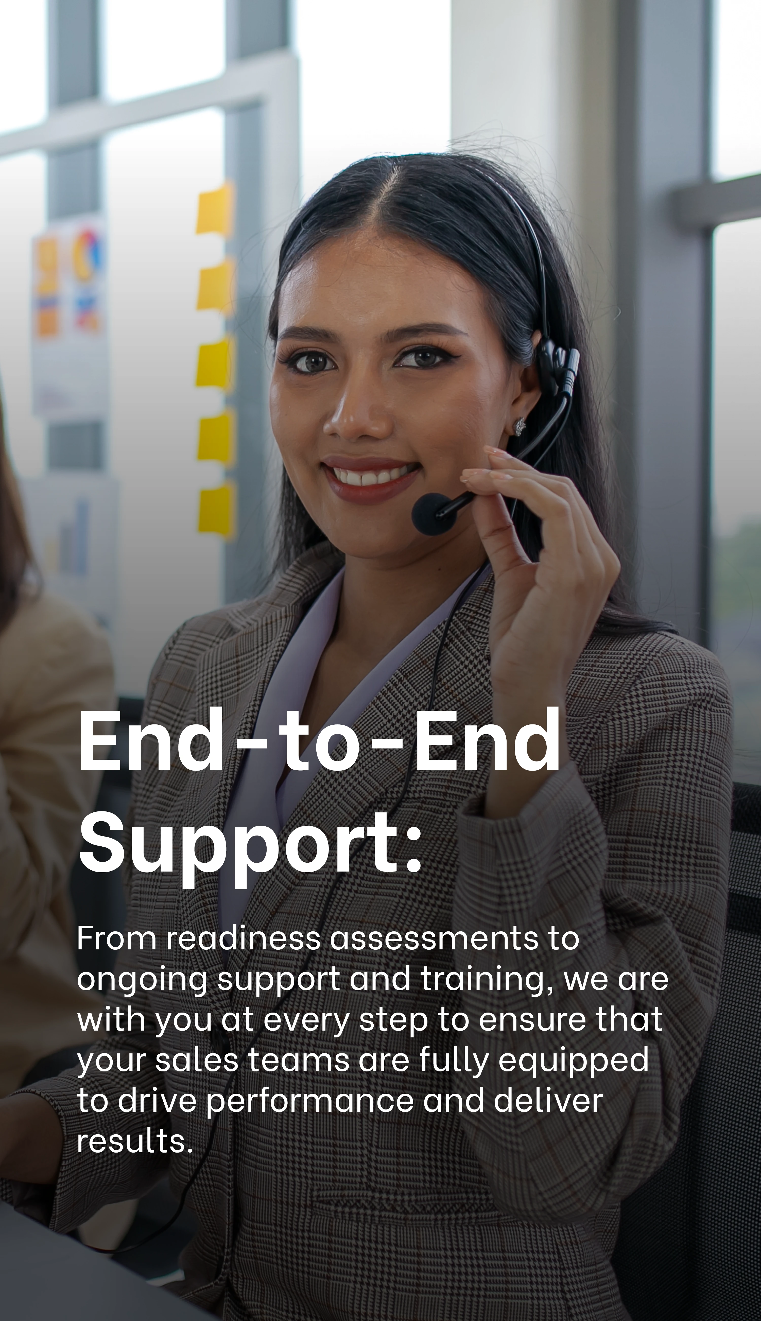 End to End Support: Customer support professionals offering Exigo Tech's end-to-end support for sales teams End to End Support: Customer support professionals offering Exigo Tech's end-to-end support for sales teams
