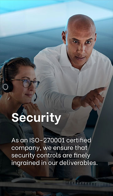 WHY CHOOSE EXIGO TECH? - Security: As an ISO 270001 certified company, we ensure that security controls are finely ingrained in our deliverables. WHY CHOOSE EXIGO TECH? - Security: As an ISO 270001 certified company, we ensure that security controls are finely ingrained in our deliverables.