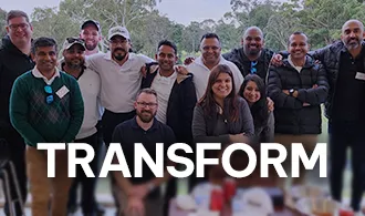 Exigo Tech Mission - TRANSFORM with background Australia team
