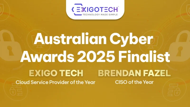 Exigo Tech Named Finalist in Two Categories at the Australian Cyber Awards 2025 - Exigo Tech website Feature Image