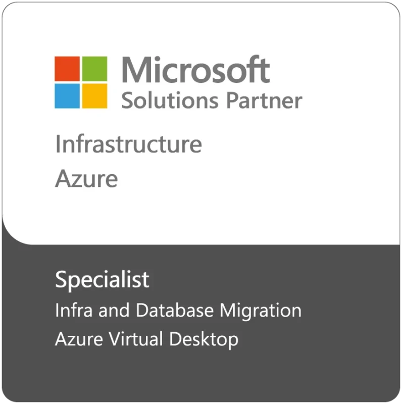 Microsoft Solutions Partner for Infrastructure - Specialist in Infra and Database Migration and Azure Virtual Desktop Microsoft Solutions Partner for Infrastructure - Specialist in Infra and Database Migration and Azure Virtual Desktop