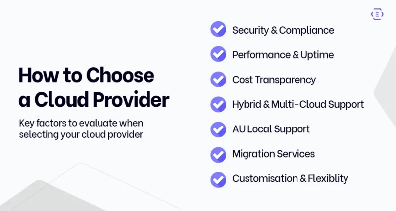 Key Evaluation Criteria for Choosing a Cloud Provider