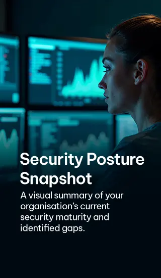 Professional reviewing security data on multiple monitors, analyzing security posture - For Mobile version Professional reviewing security data on multiple monitors, analyzing security posture - For Mobile version